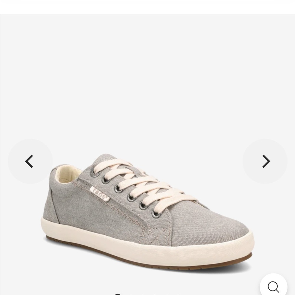 Taos Footwear Light Gray Canvas Sneakers